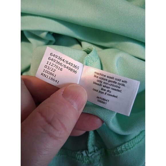 20P Lane Bryant One Shoulder Ruffled Top Mint Green NWT - Picture 7 of 9